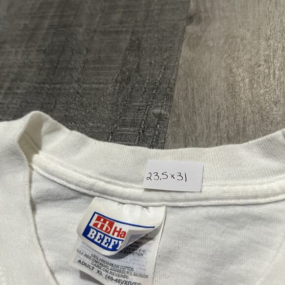 VTG Hercules The Legendary Journeys T Shirt Karen Sheperd "Enforcer"White 1995 - Picture 5 of 5